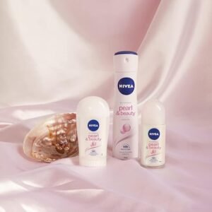 NIVEA Pearl & Beauty Anti-Perspirant Deodorant Roll-On (50 ml, Pack of 6)