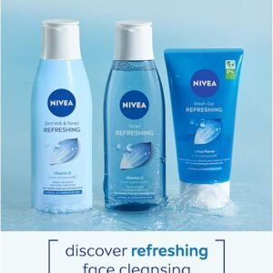 NIVEA Refreshing Wash Gel (150ml), Face Wash Gel with Lotus Flower and Hydramine