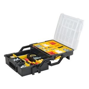 Stanley Tools STST1-75540 Sort master, Multi-Level Organiser - 40 x 30 x 13.7 cm , Black/Transparent