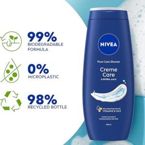 NIVEA Crème Care Shower Cream (500ml, Pack of 6)