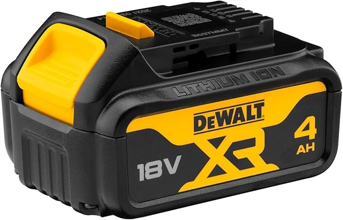 DEWALT DCB182-XJ 18V XR Lithium-Ion Battery, Black/Yellow, 4.0Ah