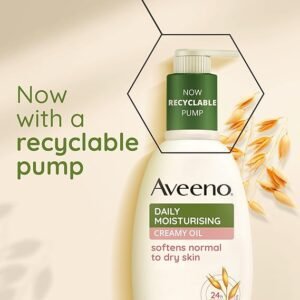 Aveeno Daily Moisturising Creamy Oil, With Nourishing Oat & Sweet Almond Oil, Suitable For Sensitive Skin