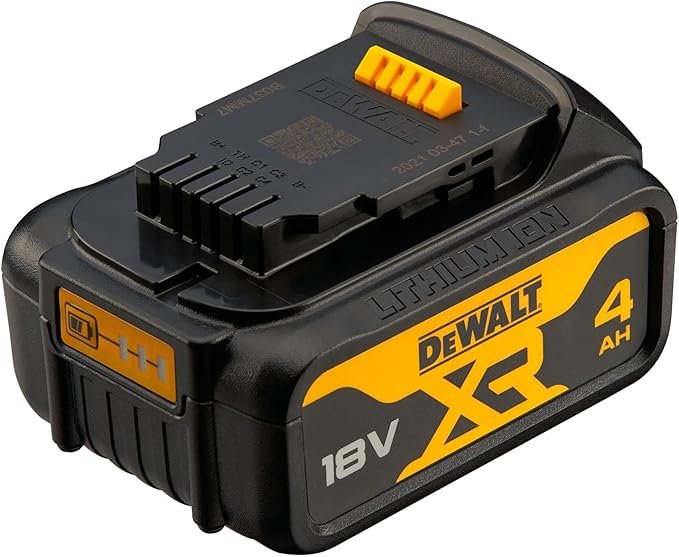 DEWALT DCB182-XJ 18V XR Lithium-Ion Battery, Black/Yellow, 4.0Ah