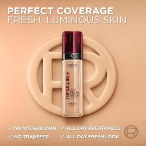 L'Oréal Paris Infallible 32H Fresh Wear Foundation, Full-coverage