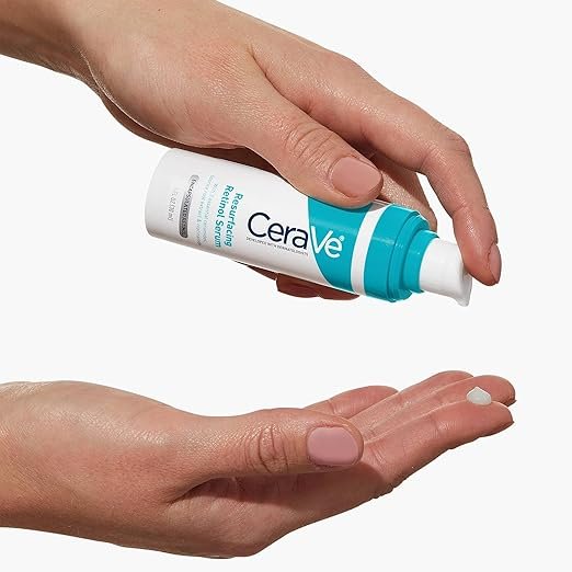 CeraVe Resurfacing Retinol Serum with Ceramides and Niacinamide for Blemish-Prone Skin, Clear, 30 ml