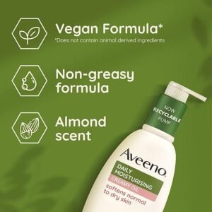 Aveeno Daily Moisturising Creamy Oil, With Nourishing Oat & Sweet Almond Oil, Suitable For Sensitive Skin