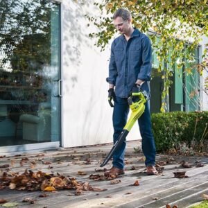 Ryobi OBL1820S ONE+ Cordless Blower, Air Speed (Zero Tool), 245 km/h, 18 V, Hyper Green and Grey