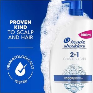 Head & Shoulders Classic Clean Anti-Dandruff 2-in-1 Shampoo, 1000 ml