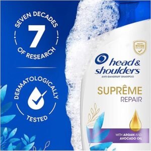 Head & Shoulders Argan Oil Shampoo Supreme Damage Repair Shampoo 6 x 400 ml