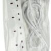 STATUS Multi Plug Extension | 6 Socket Extension Cable | 2m Extension Lead | 13A