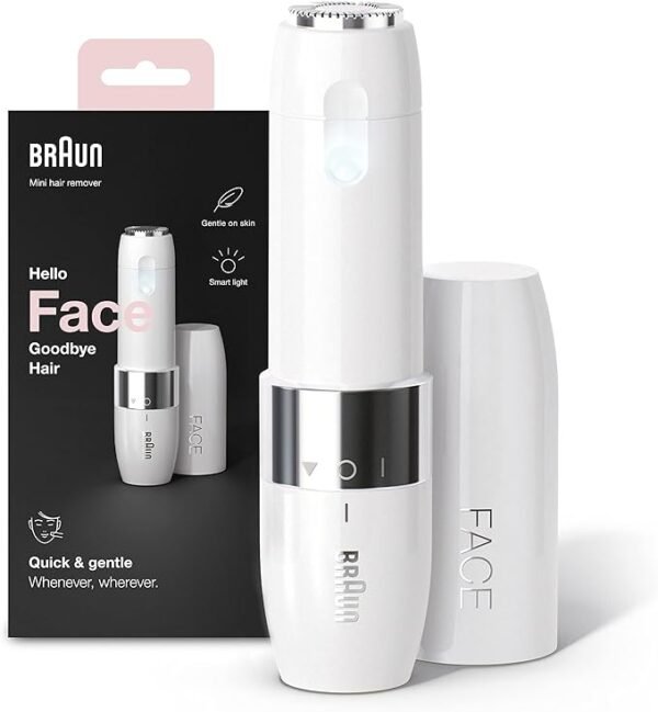 Braun Face Mini Hair Remover, Facial Hair Remover for Women Mini-Sized