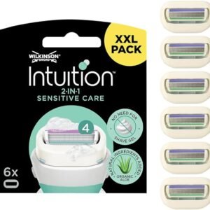 WILKINSON SWORD - Intuition Sensitive Care For Women | No Shave Gel Needed | Pack of 6 Razor Blade Refills