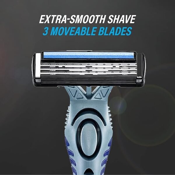 Bic Flex 3 Comfort Men's Razors, Pack of 8 - with Three Movable-Blade Razors