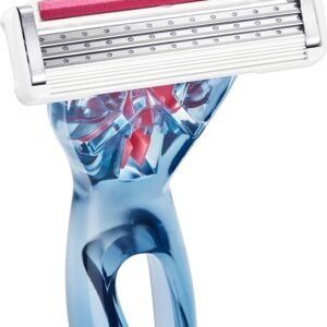 Bic Click 3 Soleil Sensitive Women's Razor Refills, 3 Moveable Blades and Lubricating Strip - Box of 8 Cartridges, Blue