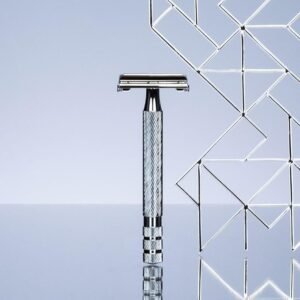 WILKINSON SWORD - Double Edge For Men | Premium Stainless Steel Safety Razor | Razor Handle + 5 Blade Refills