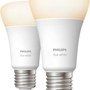 Philips Hue White A60 Smart LED Light Bulb 2 Pack [E27 Edison Screw] for Home