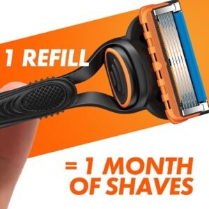 Gillette Fusion5 Men's Razor + 10 Razor Blade Refills with Precision Trimmer, 5 Anti-Friction Razor Blades