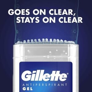 Gillette Antiperspirant Deodorant Gel For Men, 420 ml (70 ml x 6), 48-Hour Invisible Sweat and Odour Protection