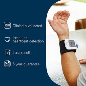 OMRON RS1 Automatic Wrist Blood Pressure Monitor for Home Use or on The Go – Clinically Validated, Blood Pressure Machine