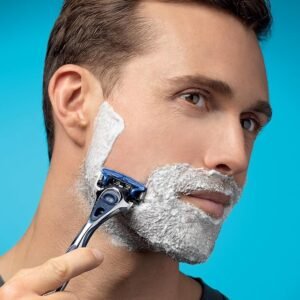 WILKINSON SWORD - Hydro 5 Razor For Men, Carbon Coated Blades, Hydrating Gel & Precision Trimmer, Razor + 8 Razor Blades