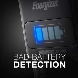 Energizer Battery Charger for AA and AAA Batteries, Recharge Pro Included 4x AA Rechargeable Batteries