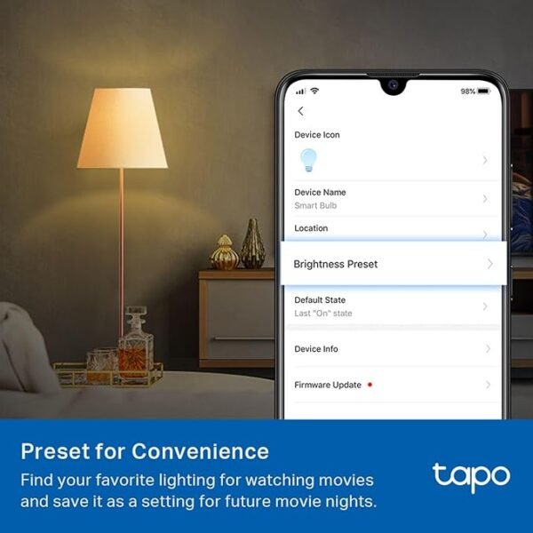 Tapo Smart Bulb, Energy Saving WiFi Smart Light Bulb, B22, 8.3W, Works with Amazon Alexa and Google Home