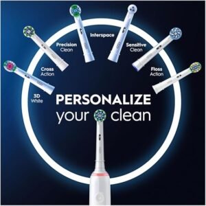 Oral-B Pro 3 Electric Toothbrush For Adults, 1 Cross Action Toothbrush Head, 3 Modes