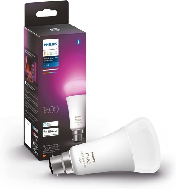 Philips Hue White & Colour Ambiance Single Smart Bulb LED [B22 Bayonet Cap]