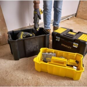 STANLEY Essential Rolling Workshop Toolbox, 3 Tier Stackable Units