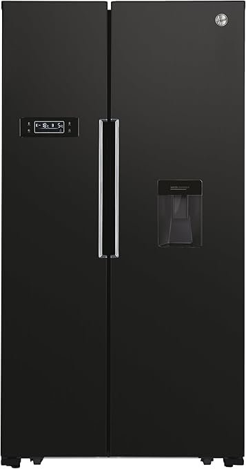 Hoover HHSBSO6174BWDK-1 Total No Frost American Style Fridge Freezer with Water Dispenser - Black - E Rated