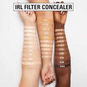 Makeup Revolution IRL Filter Finish Concealer, Medium to Full Coverage, Matte Finish, C2, Fair Skin Tones, 6g