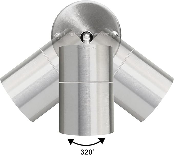 Long Life Lamp Company Adjustable Outdoor Wall Light Stainless Steel IP44 35w (ZLC010) Zenon Lighting Collection