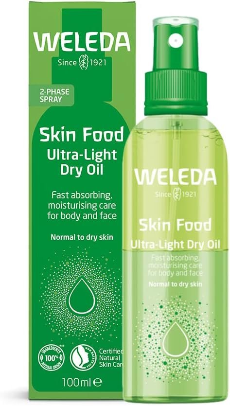 Weleda Skin Food Body Oil, Ultra-Light Dry Oil, Vitamin E, Moisturising Oil For Women & Women