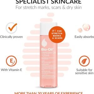 Bio-Oil Skincare Oil - Improve the Appearance of Scars, Stretch Marks and Skin Tone - 1 x 200 ml