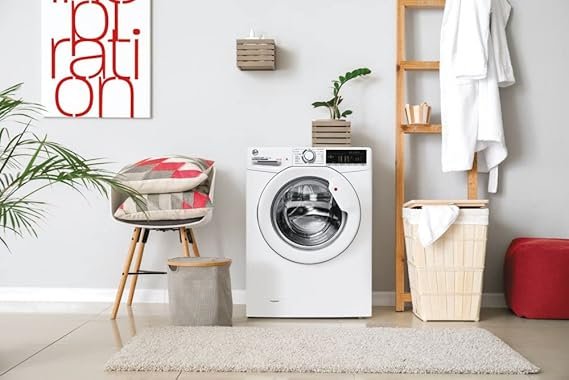 Hoover H-Wash 300 H3D4852DE Freestanding Washer Dryer, Sensor Dry, 8 kg/5 kg Load, 1400 rpm, White