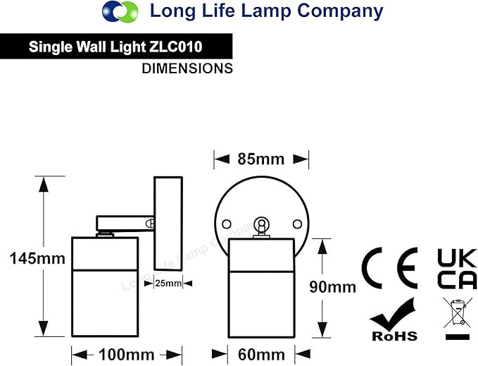 Long Life Lamp Company Adjustable Outdoor Wall Light Stainless Steel IP44 35w (ZLC010) Zenon Lighting Collection