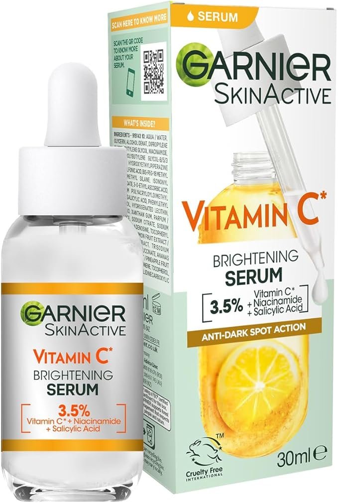Garnier Vitamin C Serum for Face, Anti-Dark Spots & Brightening Serum