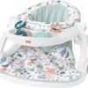 Fisher-Price Portable Baby Chair with Tray and 2 Baby Toys, Sit-Me-Up Floor Seat, Pacific Pebble, HPF45