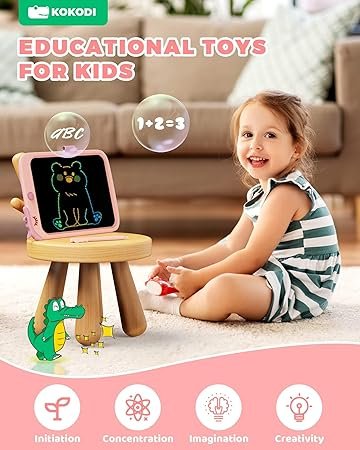 KOKODI Kids Toys for 3 4 5 6 Years Old Girls Boys Unicorn Gifts, 10 Inch LCD Writing Tablet Toddler Drawing Board,