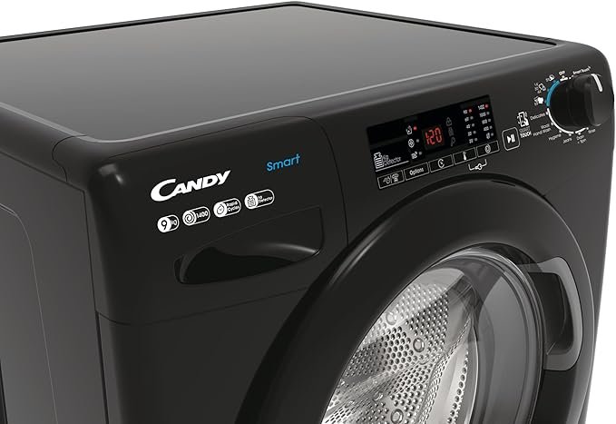 Candy CS149TWBB4/1-80 9kg Freestanding Washing Machine with 1400 rpm - Black - B Rated