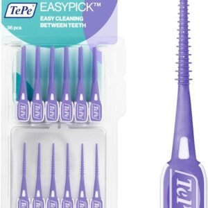 TePe EasyPick Toothpicks, Purple, ISO XL, 36pcs, Plaque Remover, efficient Clean Between The Teeth,