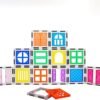 PicassoTiles 30 Piece Window and Door Clip On Magnetic Blocks Magnet Tiles Magnets Building Tile Construction Toy Set STEM Education Toys Learning Kit Stacking Block Playset Boys & Girls Age 3+ PT30