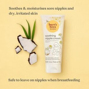 Burt's Bees Nipple Cream, Soothing Nipple Balm for Breastfeeding, For Sore Nipples & Cracked Skin, 39.6g