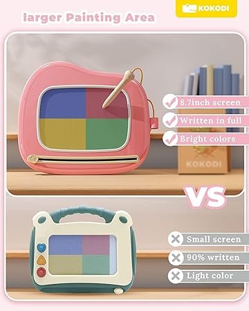 kokodi Toddler Toys, Toys for 1-2 Year Old Girls, Magnetic Drawing Board Writing Tablet for Kids