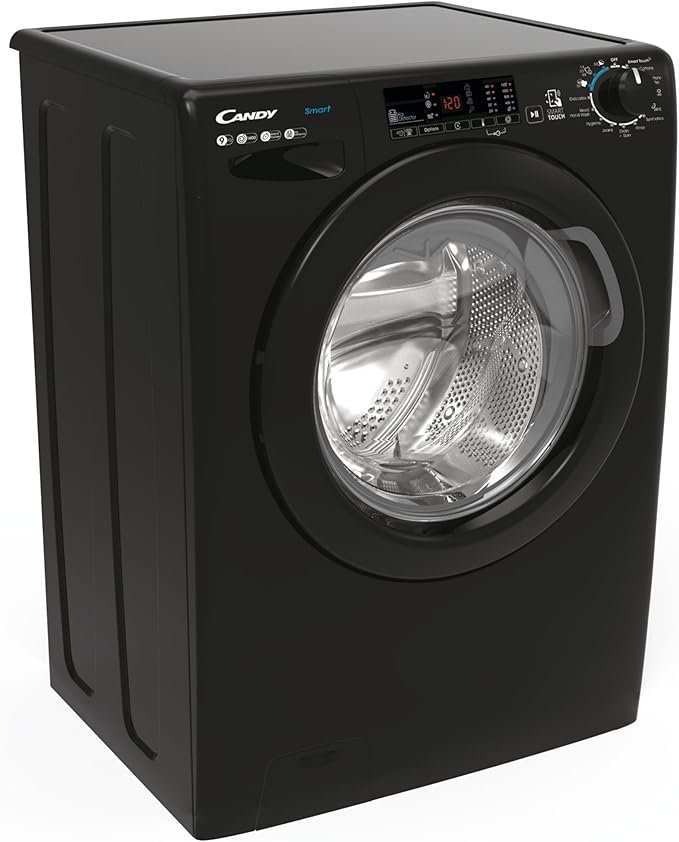 Candy CS149TWBB4/1-80 9kg Freestanding Washing Machine with 1400 rpm - Black - B Rated