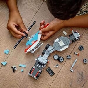 LEGO Creator 3in1 Flatbed Truck with Helicopter Toy to Propeller Plane and Fuel Lorry to Hot Rod and SUV Car Toys for 7 Plus Year Old Boys, Girls and Kids who Love Cool Vehicles, Gift Idea 31146