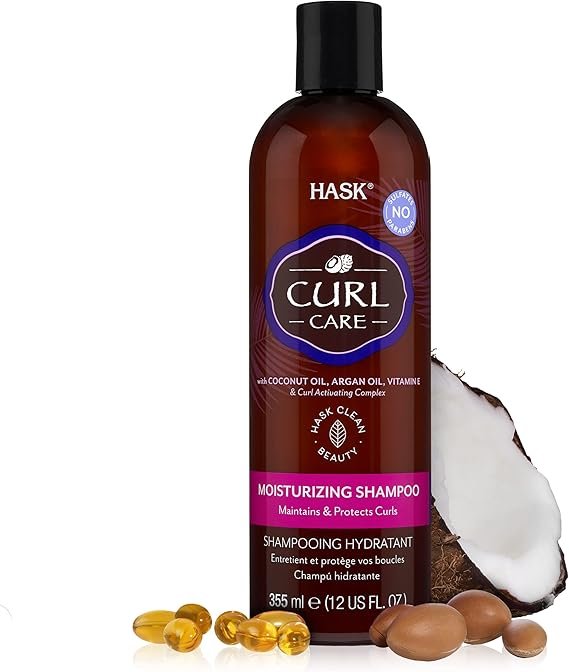 HASK Curl Care Shampoo for all curl patterns, colour safe, and cruelty-free - 1 355mL Bottle