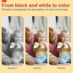URMYWO Baby Toys 0-6 Months, Black and White Sensory Toys Brain Development, Tummy Time Toys