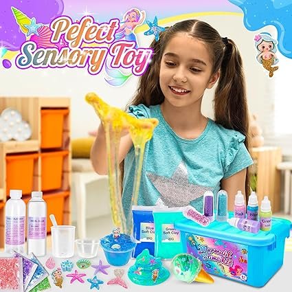 iKidiki Slime Kit, 6 7 8 9 10 11 12 Year Old Girl Gifts Slime Making Kit for Girls Toys for 6-12 Year Old Boys Girls