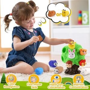 Toddler Sensory Toys for 1 2 3 Year Old, Montessori Toys for 1+ Year Old Girls Boys